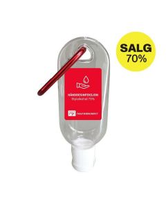 Hånddesinfeksjon med karabinkrok - 30 ml - pakke á 25 stk