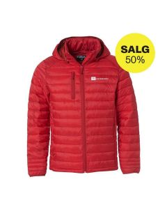 Herrejakke i fuskedun - Rød