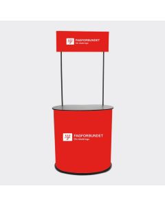 Messebord oval med logotopp